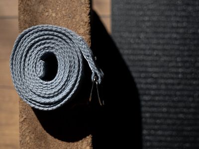 Eco friendly yoga blocks and straps close up